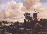 Jacob van Ruisdael Windmill by a Stream (mk25) china oil painting reproduction